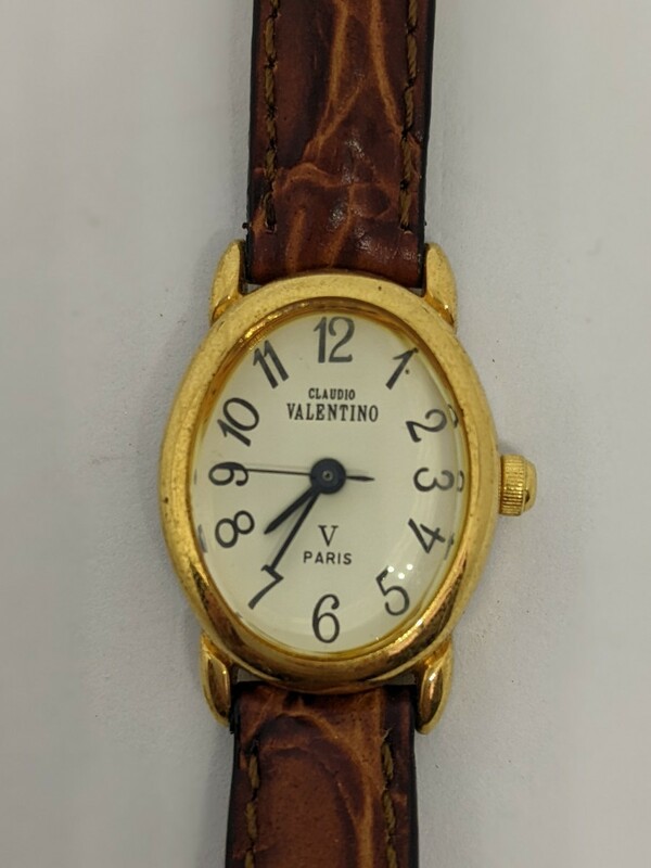 CLAUDIO VALENTINO クラウディオ・バレンティーノ 腕時計 アナログ クオーツ 3針 中古動作品 185 2