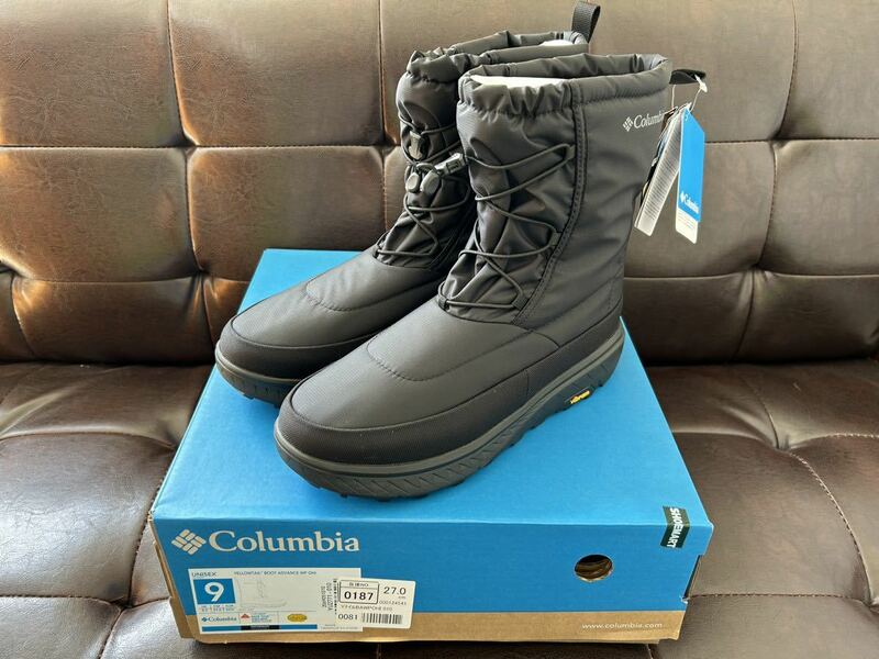 新品 Columbia コロンビア YELLOWTAIL イエローテイル スノーブーツ 靴 ハイカット 黒 ブラック US9 27.0㎝ 付属品完備 YU2771-010