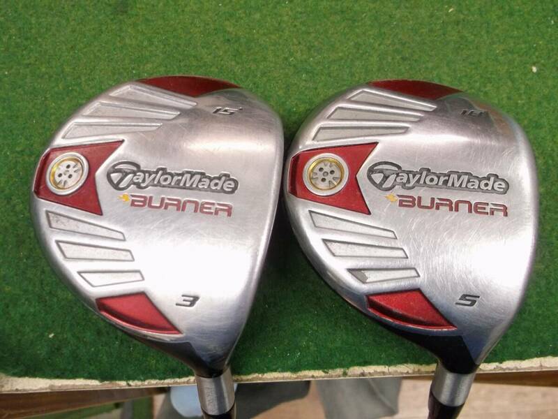 【税込】2460 BURNER STEEL (2007) 3W+5W 純正カーボン SR 差戻し カバー無 セット テーラーメイド バーナースチール .2461