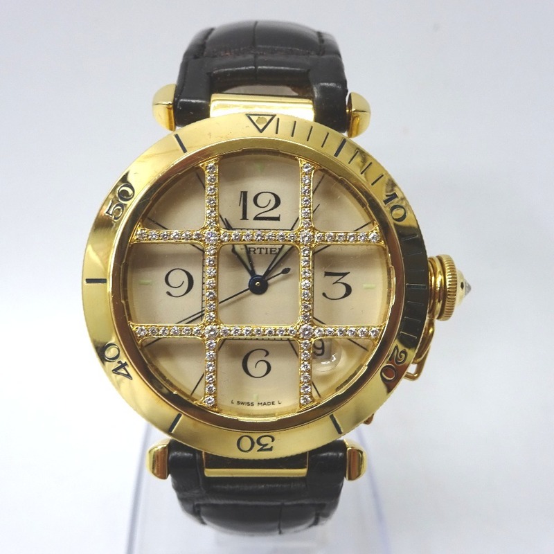 Ft1090171 カルティエ 腕時計 自動巻き パシャ グリッド K18 Dバックル 10231 メンズ CARTIER 中古