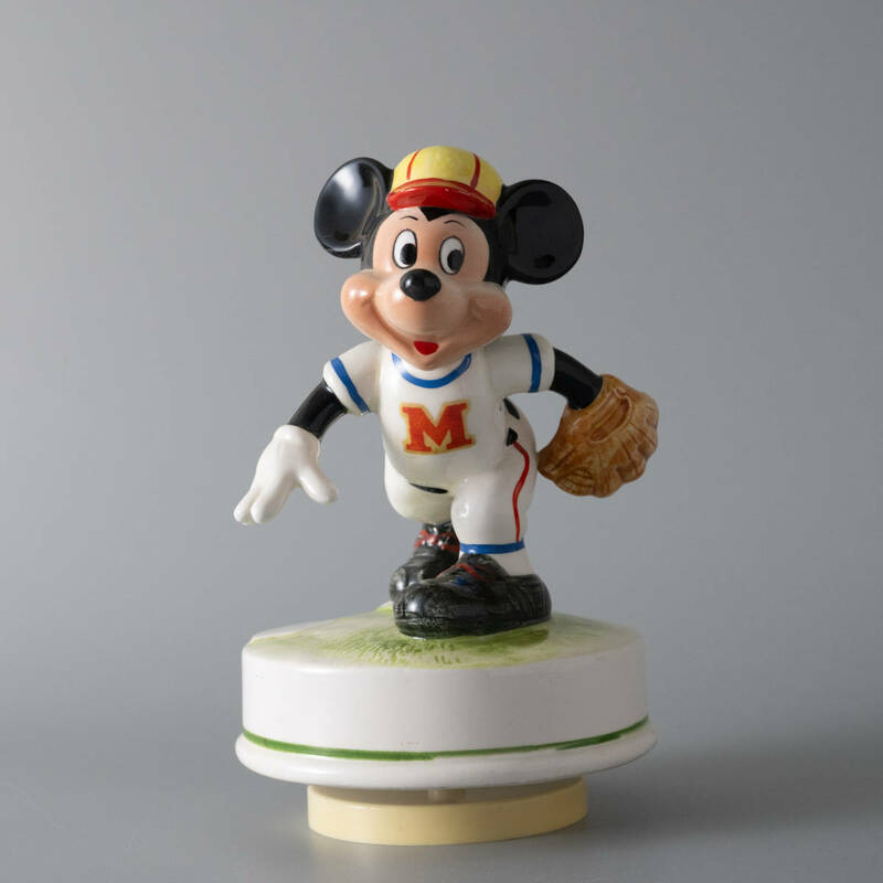 陶器 オルゴール 人形 ミッキーマウスマーチ 置物 オブジェ 飾り ディズニー フィギュア