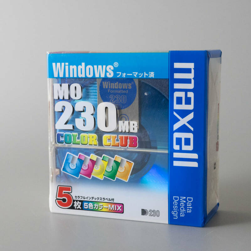 マクセル maxell MOディスク 230MB 5枚 5色カラーMIX Windowsフォーマット済 日本 MA-M230CC 5P