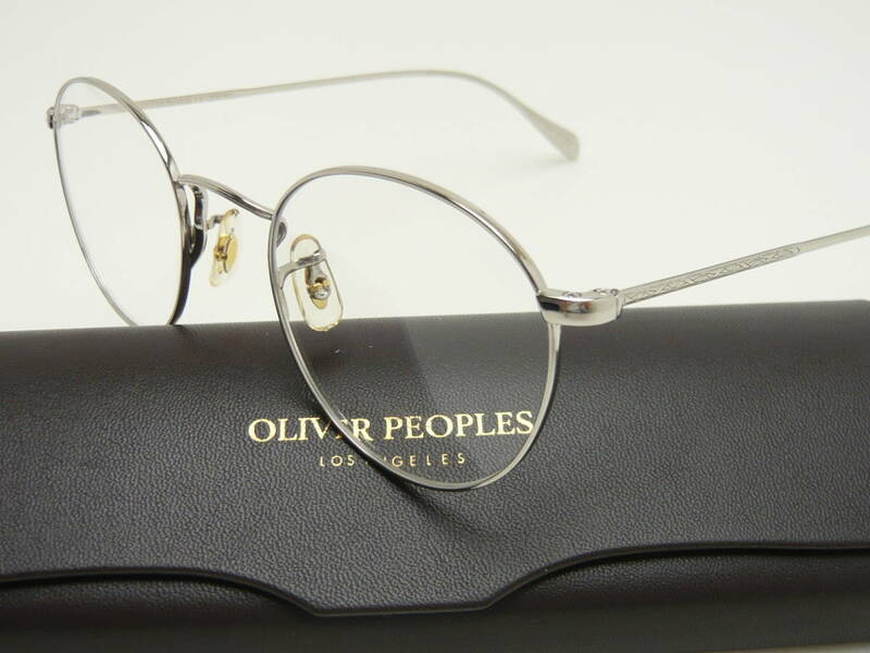 新品 オリバーピープルズ メガネ OV1186 5036-47サイズ シルバー フレーム OLIVER PEOPLES 正規品 専用ケース付 人気モデル 