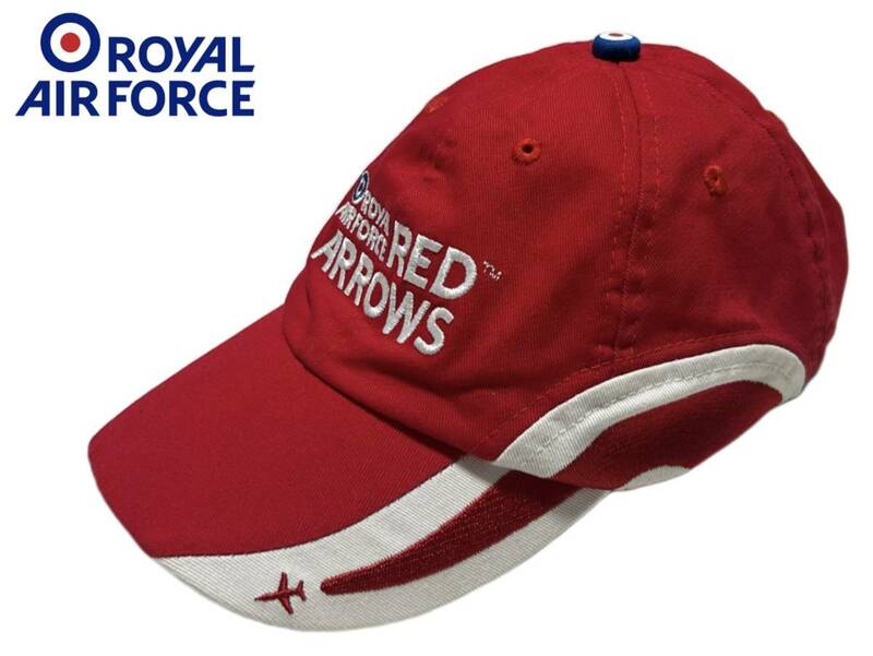 ★希少 ROYAL AIR FORCE ロイヤルエアフォース イギリス空軍 RED ARROWS キャップ 帽子 赤×白