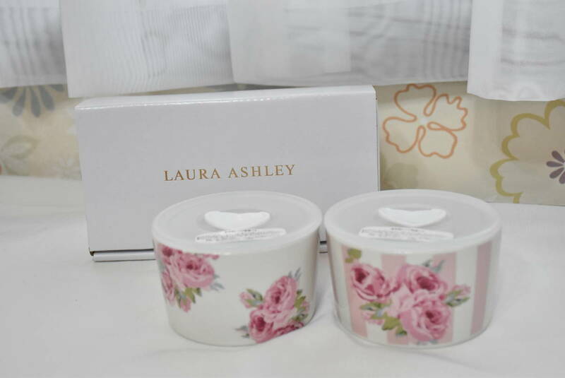 G-YA9*条件付き送料無料も有！ローラアシュレイ*レンジパック2点セットSサイズ2点*LAURA ASHLEY*薔薇バラ*ローズ*キッチン用品