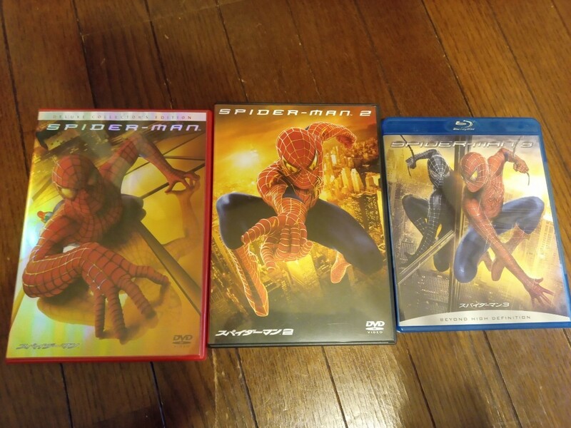 スパイダーマン　3本セット　ブルーレイ、 DVD