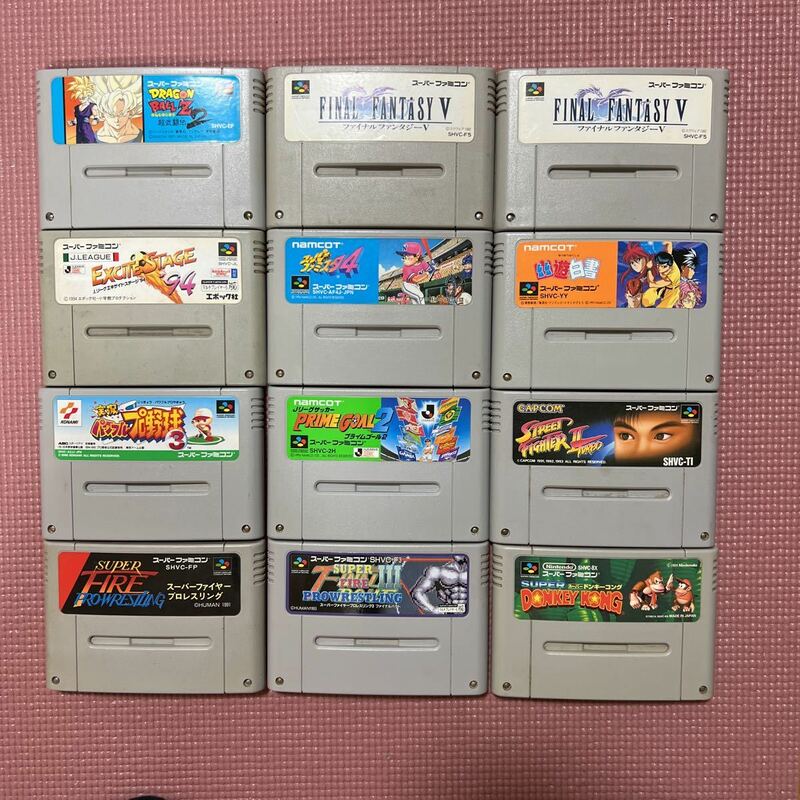 スーパーファミコン ソフト 12本セット　SFC FF ドンキーコング　サッカー　プロレスリング