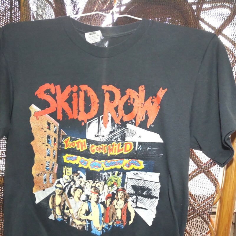 【服飾】 バンド Tシャツ ヴィンテージ 当時物 SKID ROW スキッド・ロウ 1989年ツアー Lサイズ Youth gone wild anthrax Motley crue _