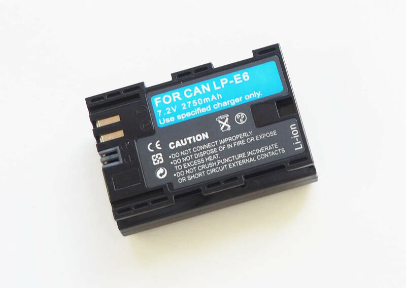 ■送料無料■LP-E6■キャノン/Canon■2750mAh■PSE認証■互換バッテリー 保護回路内蔵 バッテリー残量表示可 / リチウムイオン充電池