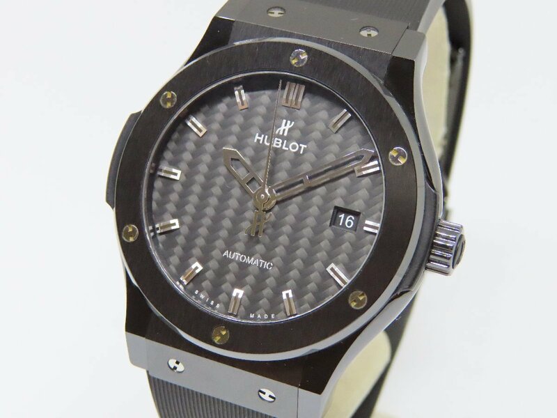 【美品】HUBLOT ウブロ 542.CM.1770.RX クラシックフュージョン ブラックマジック 自動巻き メンズ腕時計