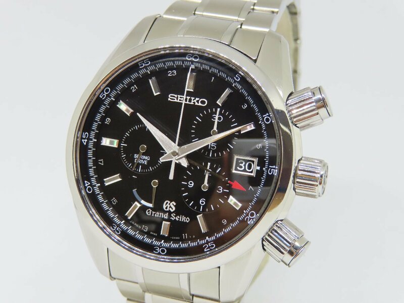 【美品】グランドセイコー GMT クロノグラフ SBGC003 9R86-0AA0 メンズ腕時計 スプリングドライブ