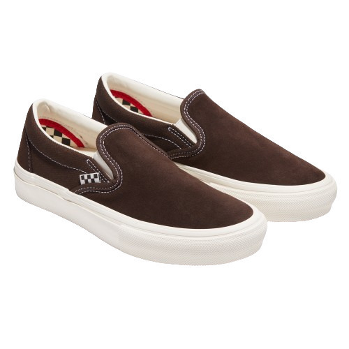 箱付き☆新品 VANS SKATE SLIP-ON スケート スリッポン(スリッポンプロ)スエード Chocolate Brown/White SIZE:US9(27cm)