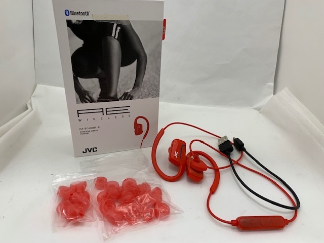 ☆1000円スタート☆ JVCワイヤレス　Bluetooth　HA-EC600BT-R　ipod・iphone・Android使用可能　◆23143