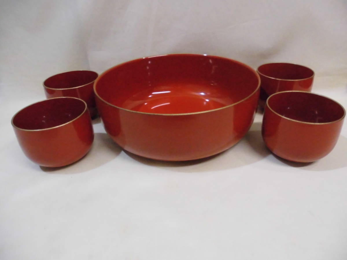 合成漆器　☆　大椀小椀セット　☆　そばうどん　☆　未使用品　☆