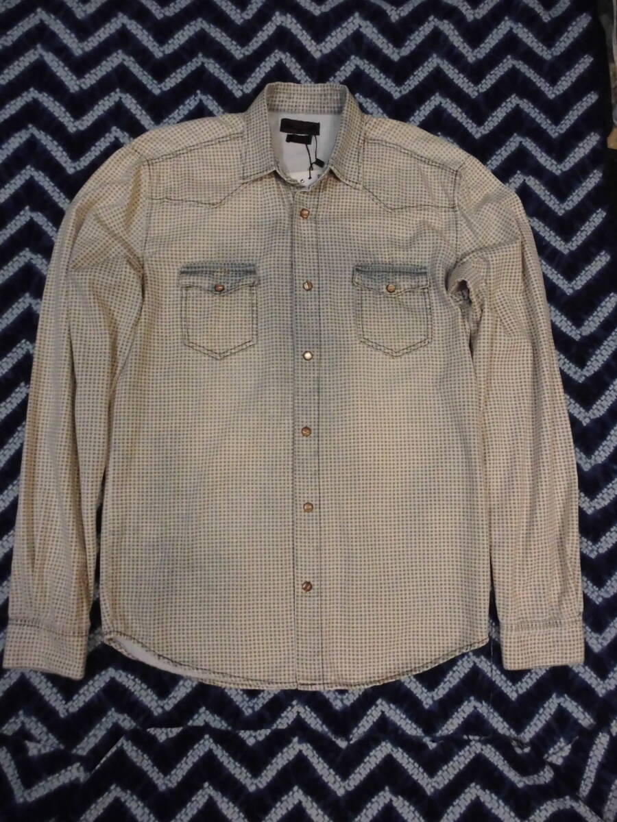 ZARA MAN　☆　SLIM FIT　☆　長袖シャツ　☆　ウエスタン調　☆　メンズ　☆　新品未使用品　☆　