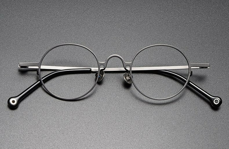 フルリム 眼鏡フレーム 金属フレーム チタン レンズな 伊達メガネ ファッション 男女兼用