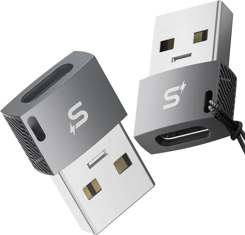 USB 2.0-2パック Stouchi USB 変換アダプタ Type C (メス) to USB 2.0 (オス) 変換 急速