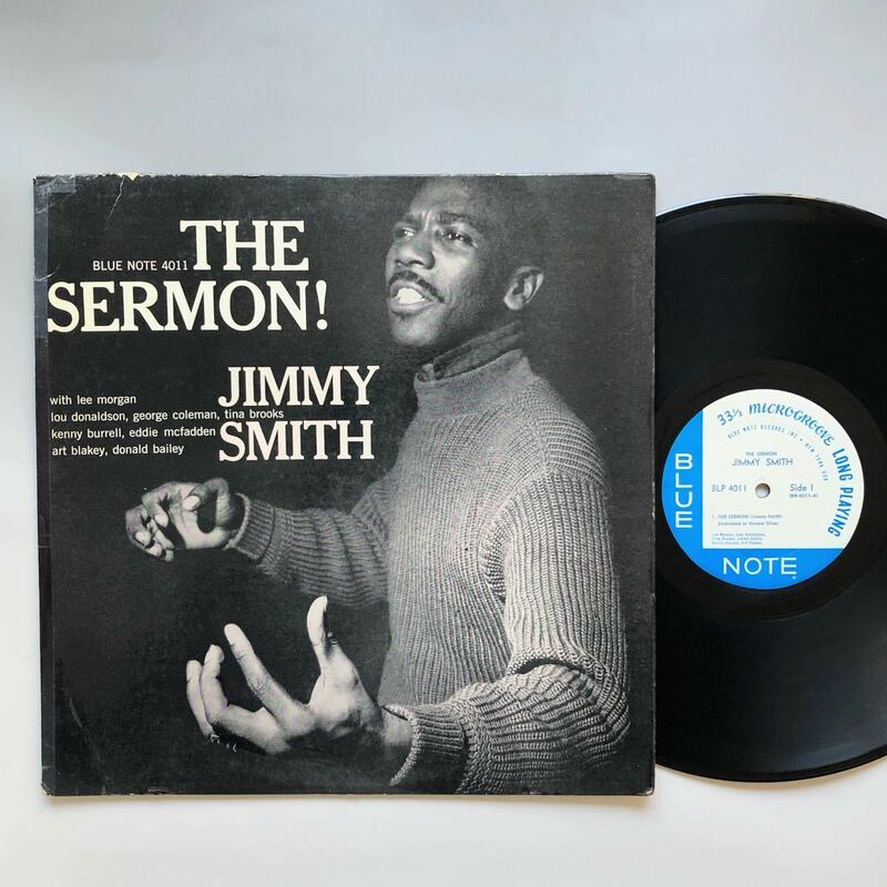 #2937【希少な名盤】ジミー・スミス Jimmy Smith The Sermon BLUE NOTE BLP 4011 MONO LPレコード 12インチ モノラル盤 ブルーノート