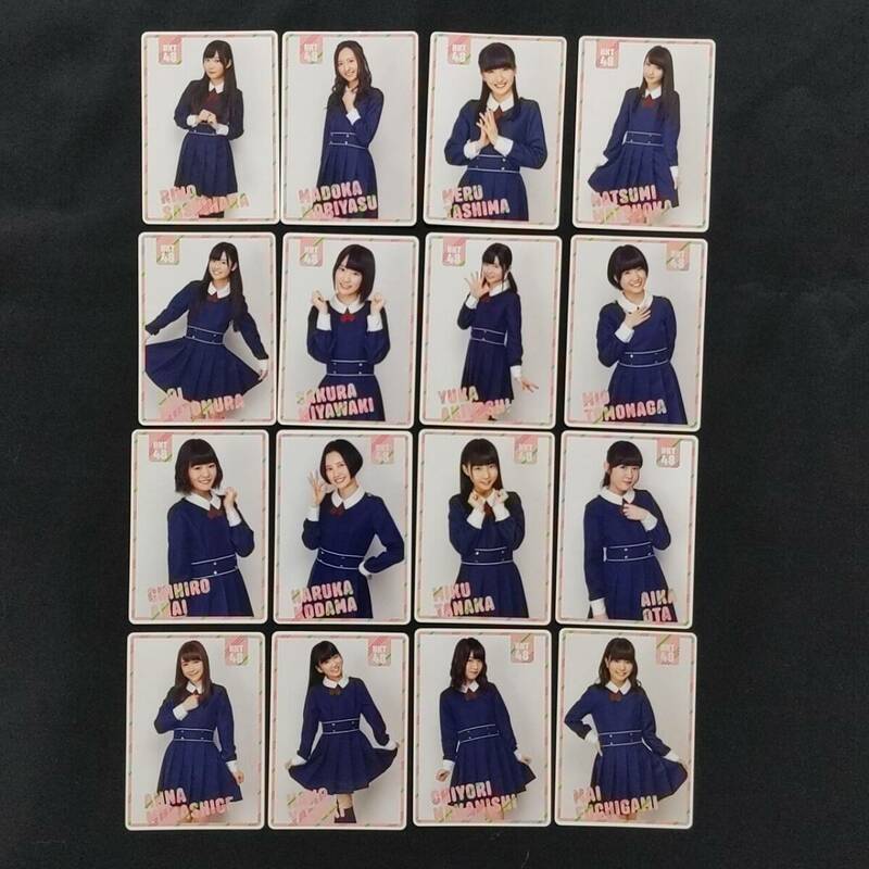 送料無料 非売品 HKT48 SCHOOL CALENDER 2014 トレーディングカード 16枚セット AKS UNIVERSAL MUSIC