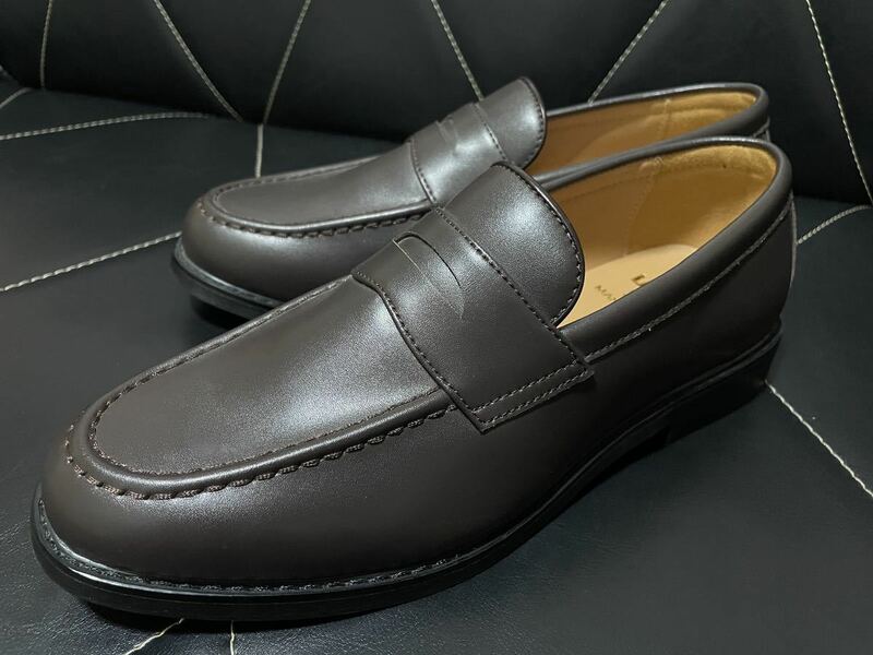 新品 未使用 LABORER SHOES MANUFACTURING レイバラーシューズ ビジネスシューズ コインローファー PVC チャコールグレー 紳士 防水 26cm