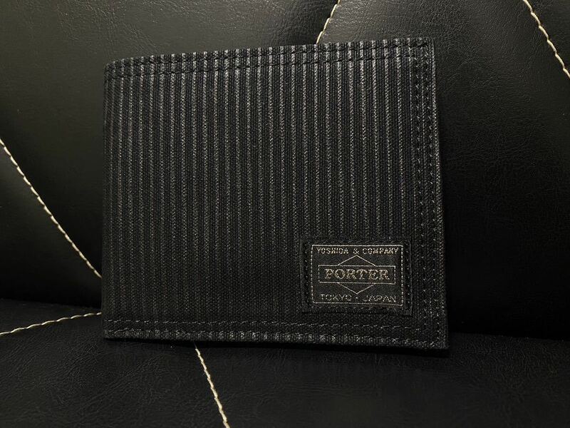 未使用 展示品 PORTER ポーター 吉田カバン 財布 2つ折り ウォレット 札入れ スモーキー メンズ カジュアル ストライプ