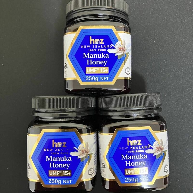 3個セット Honey New Zealand UMF15+ マヌカハニー 250g モノフローラル 国内正規品 UMF協会認定