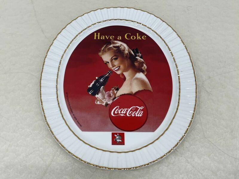 Coca-Cola コカ・コーラ 120th Anniversary クラシック 高級飾り絵皿 金彩 Have a Coke 120周年記念 非売品