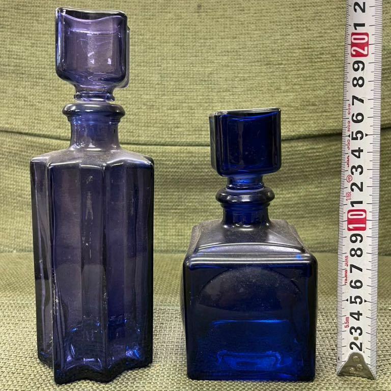 戸0131 グラスボトル　1910　スペイン　ガラス　アンティーク　時代物