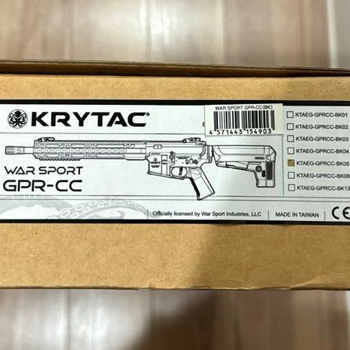 【新品 未使用】KRYTAC WAR SPORT GPR-CC ブラック クライタック