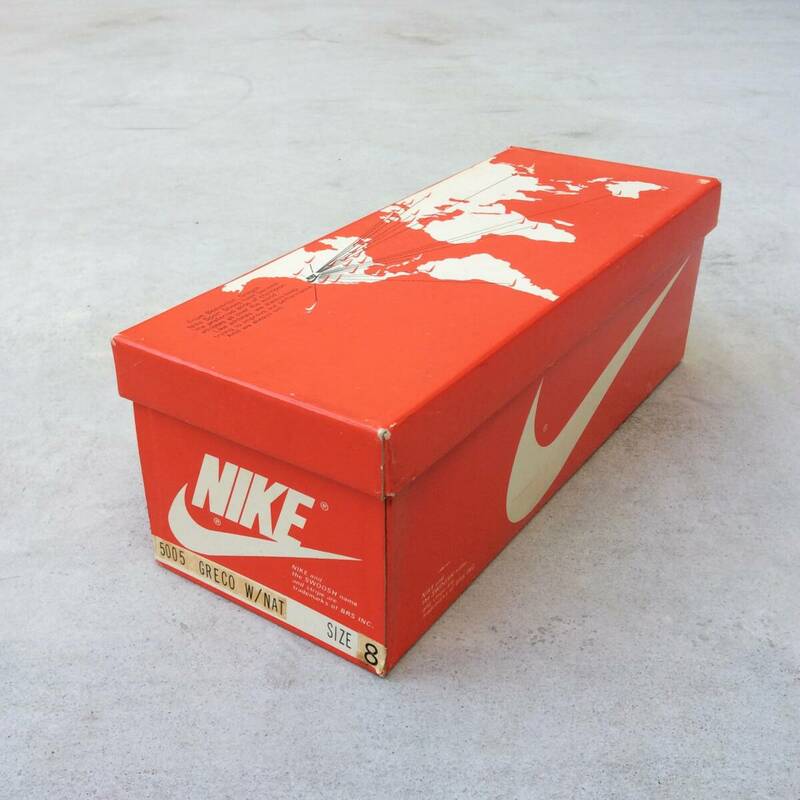 1980's Vintage Nike Shoe Box【empty】 / GRECO（1980年代 ヴィンテージ Nike 空靴箱）