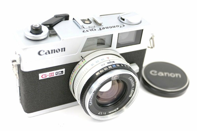 《動作保証》 Canon キャノン Canonet QL17 G-III f/ 1.7 40mm レンズ シルバー ボディ レンジファインダー コンパクト フィルム カメラ