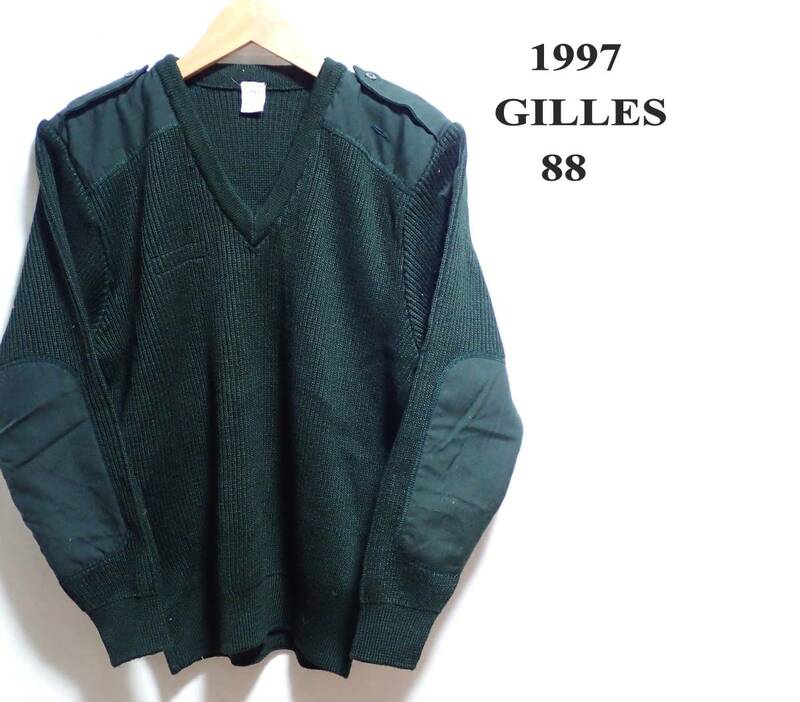 ☆激シブ！！　☆1997 GILLES 88　☆ミリタリー　☆コマンドセーター　☆アーミーセーター　☆戦闘服　☆軍物　☆肩章　☆カーキ　