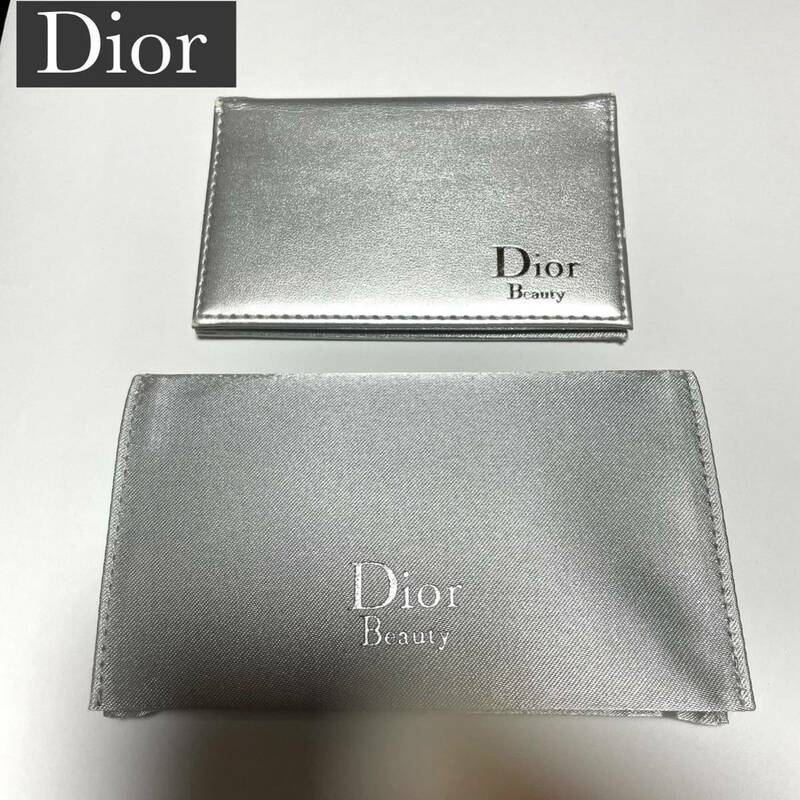 【ジャンク品】Christian Dior ディオール ミラー　鏡　コンパクトミラー　シルバー　ノベルティ　非売品