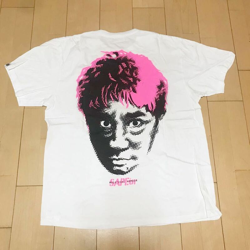 SAPEur SCB限定 紐引きMASATOSHI HAMADA S/S TEE NEONPINK 浜田雅功 コラボ サプール ネオンピンク Tシャツ コラボレーション