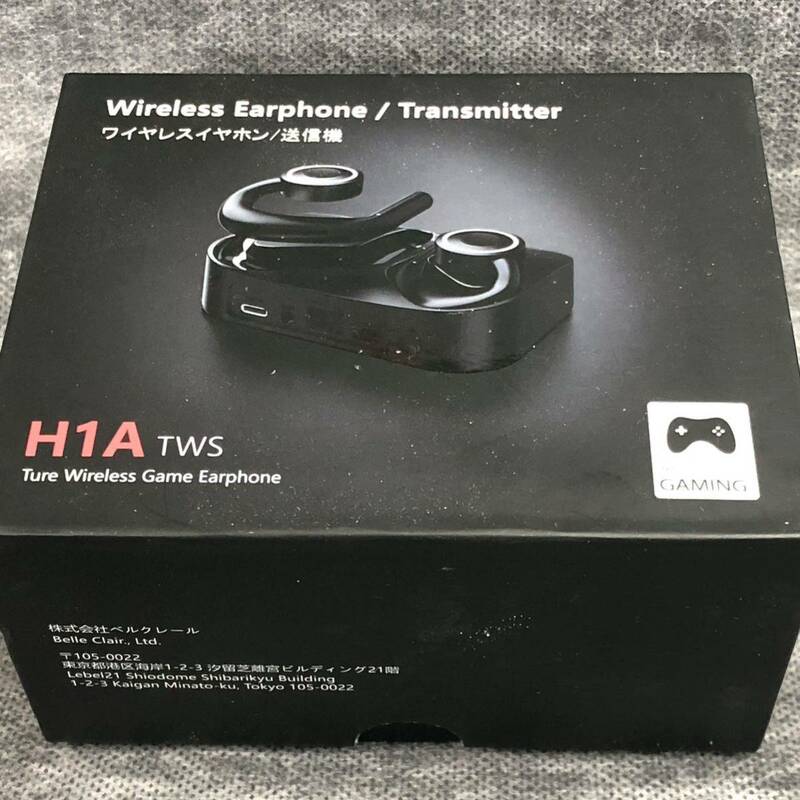 HIA TWS 送信機付き耳掛け式 オープンイヤーイヤホン IZELL-H1 付属品完備 中古品