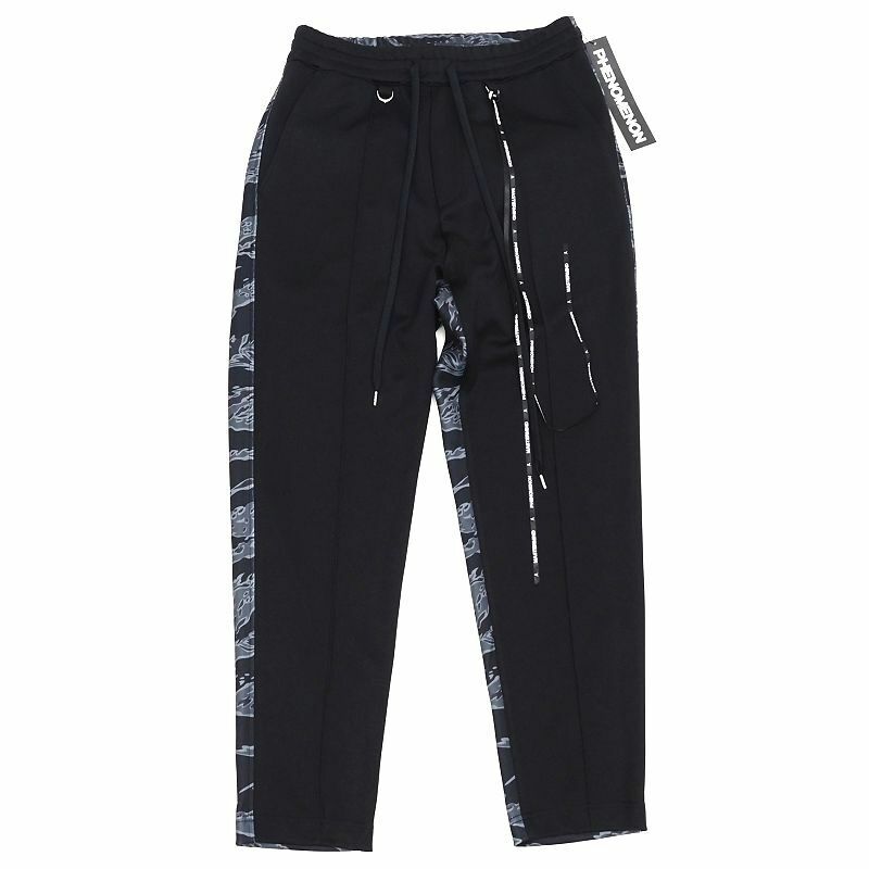 B0595S 新品 PHENOMENON × MASTERMIND WORLD/トラックパンツ【サイズ：S】ブラック TRACK PANTS フェノメノン マスターマインド