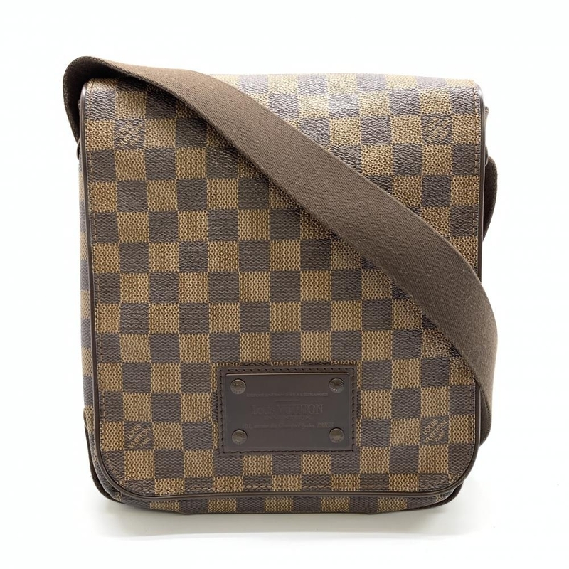 LOUIS VUITTON ルイヴィトン N51210 ブルックリンPM ダミエ ショルダーバッグ 斜め掛け メッセンジャーバッグ ブラウン 管理RT36247