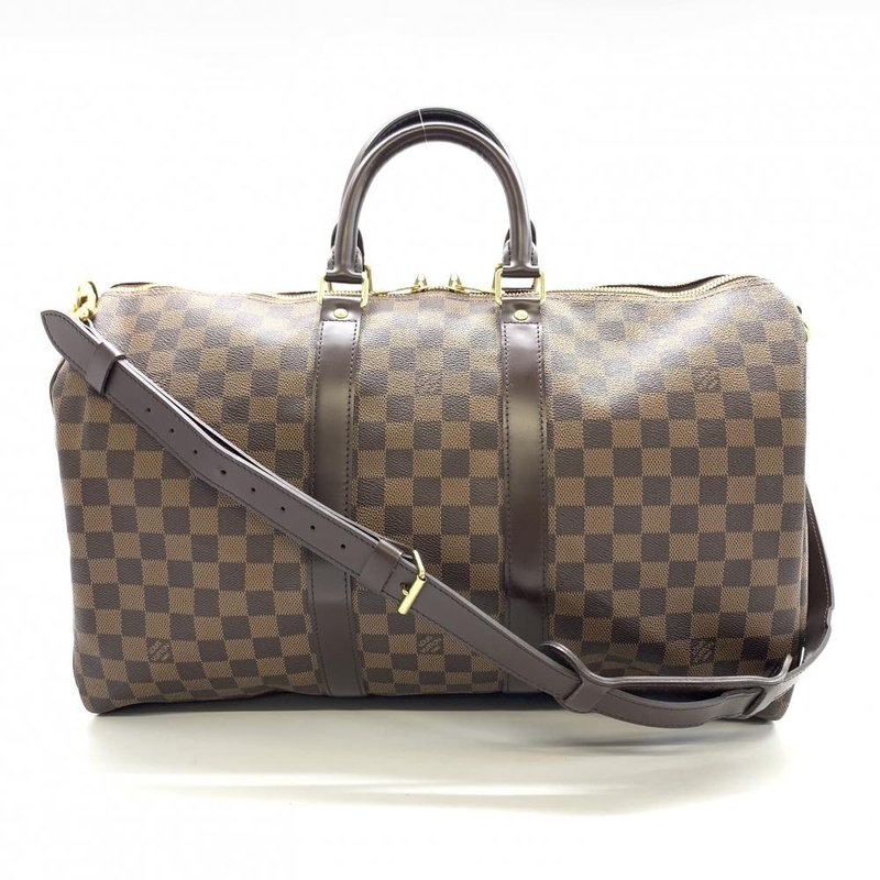 LOUIS VUITTON ルイヴィトン N41428 キーポルバンドリエール45 ダミエ ブラウン ボストンバッグ 旅行かばん ユニセックス 管理RT36535