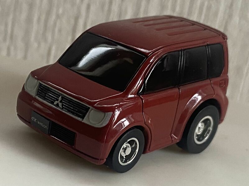 ディーラー特注 三菱 eKワゴン ワインレッド プルバックカー ミニカー カラーサンプル MITSUBISHI ek WAGON