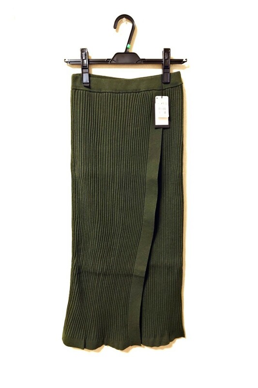 SCOTCLUB.LASUD系列 Aga アーガ ロングスカートニットスカート 新品タグ付き 巻きスカート風デザインスカート ラシュッド スコットクラブ