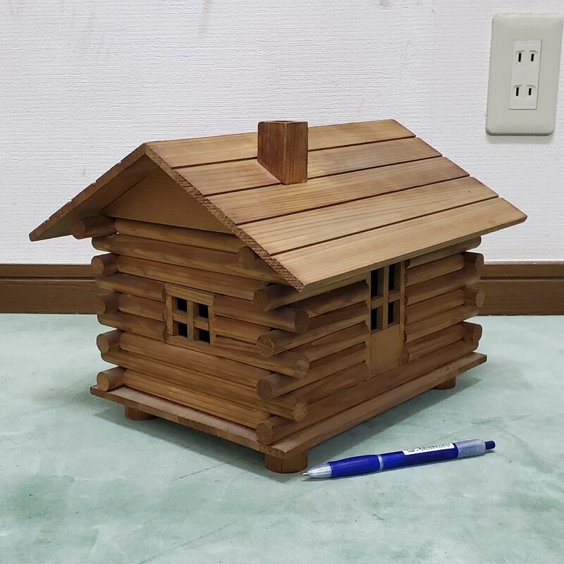 木製　ログハウス　模型　（検索　レトロ　アンティーク　インテリア　ディスプレイ　st/915