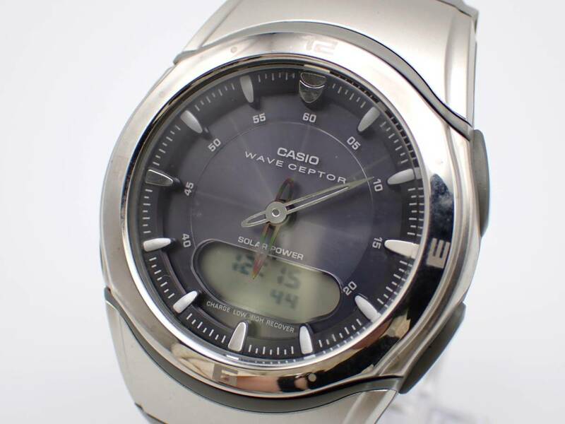 CASIO カシオ 電波ソーラー メンズ腕時計 WAVECEPTOR ウェーブセプター WVA-300 デジアナ/P5939-500①/23
