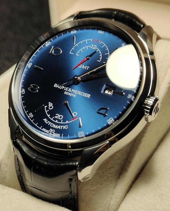 送料無料 定価55万→22万 2023年12月購入 美品 BAUME & MERCIER CLIFTON GMT AUTO ボーム メルシエ ball 腕時計 watch LONGINES 自動巻き