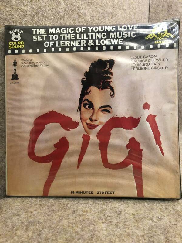 「gigi」 Leslie Caron MGM (1958) 8㎜ film SUPER8（Unopened）未開封 ギギ 1958年 レスリーキャロン 8ミリ フィルム 映画 洋画 現状渡し