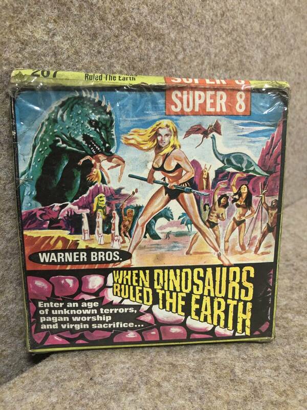 「WHEN DIHOSAURS RULED THE EARTH」(1970 )Paramount SUPER8 8㎜films（Unopened）未開封「恐竜時代」8ミリ アメリカ 映画 洋画 現状渡し