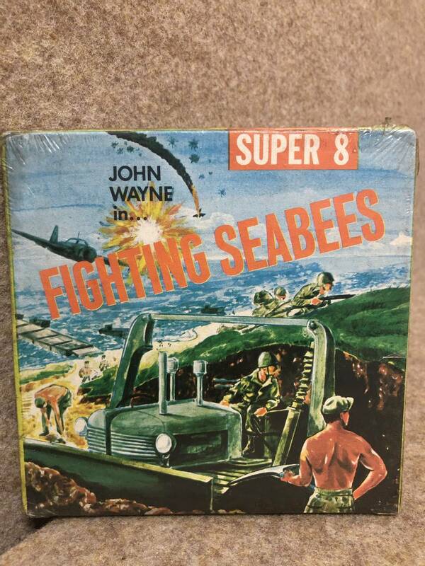 「FIGHTING SEABEES」(1944)John Wayne SUPER8 8㎜films（Unopened）未開封「血戦奇襲部隊」8ミリ J・ウェイン 米国 映画 洋画 現状渡し