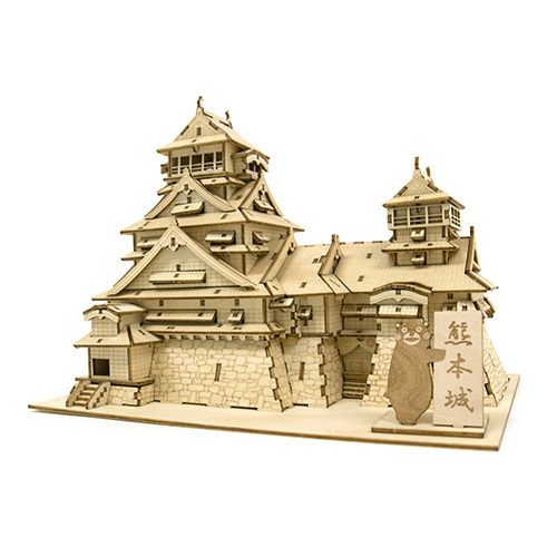 エーゾーン Wooden Art ki-gu-mi 熊本城 くまモンのプレート付 KGM11858 /l