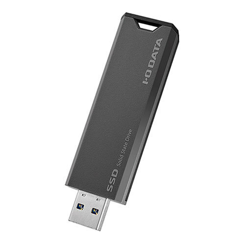 IOデータ IO DATA USB 10Gbps(USB 3.2 Gen2)対応 スティックSSD 2TB グレー×ブラック SSPS-US2GR /l
