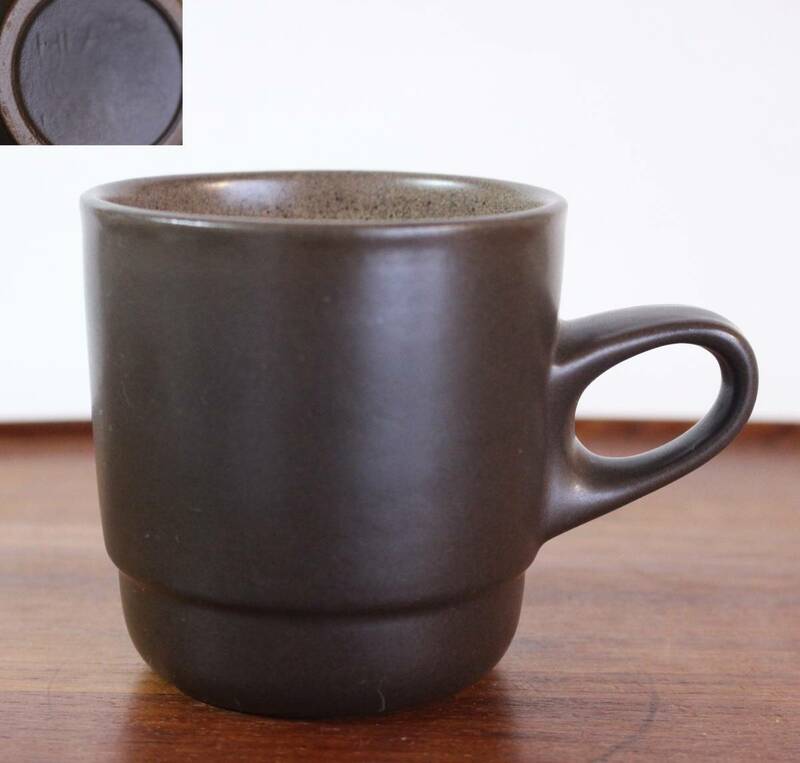 【送料無料定形外発送】★ ヒースセラミックス 陶器 マグカップ チョコレートブラウン Heath Ceramics ヴィンテージ ミッドセンチュリー