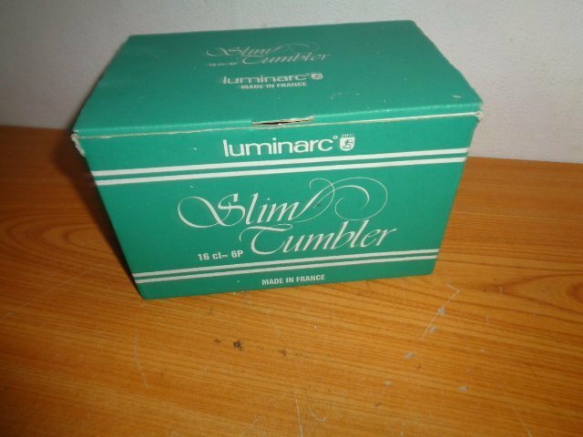 未使用 Luminarc スリムタンブラー 6客セット　フランス製 リュミナルク グラス 食器 ガラス キッチン雑貨